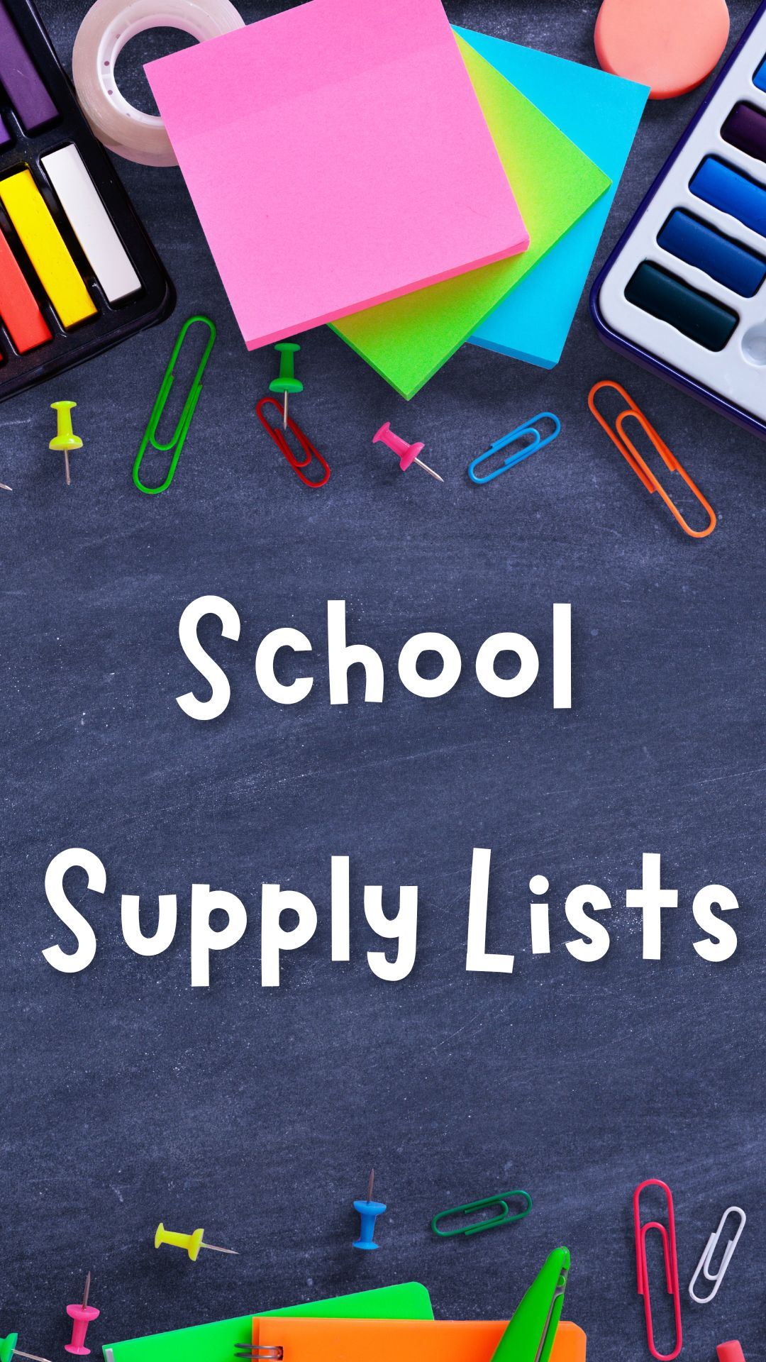  School Supply Lists